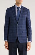 TOM BAINE Plaid Two-Button Sport Coat