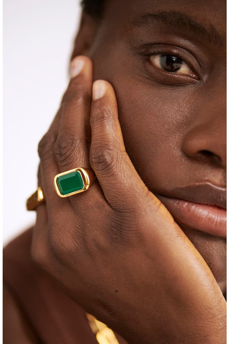 Power Cocktail Ring, Alternate, color, 18CT GOLD VERMEIL/GREEN