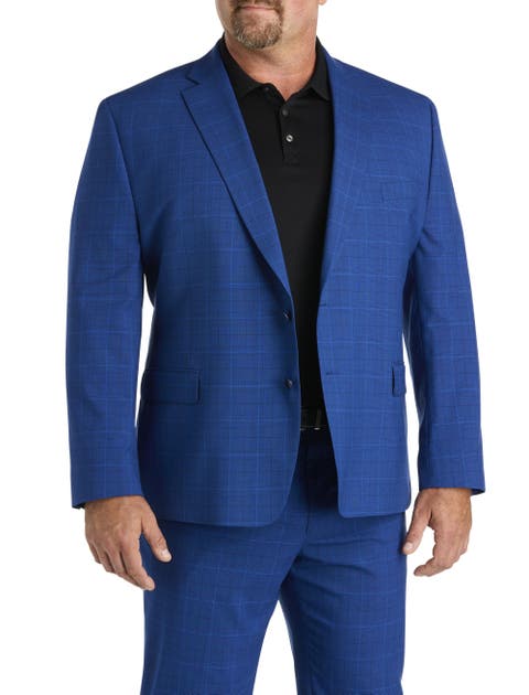 Big & Tall Windowpane Suit Jacket