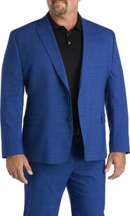Michael Kors Big & Tall Windowpane Suit Jacket