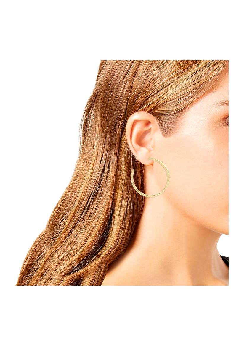Large Studded Hoop Earrings, Alternate, color, GOLD
