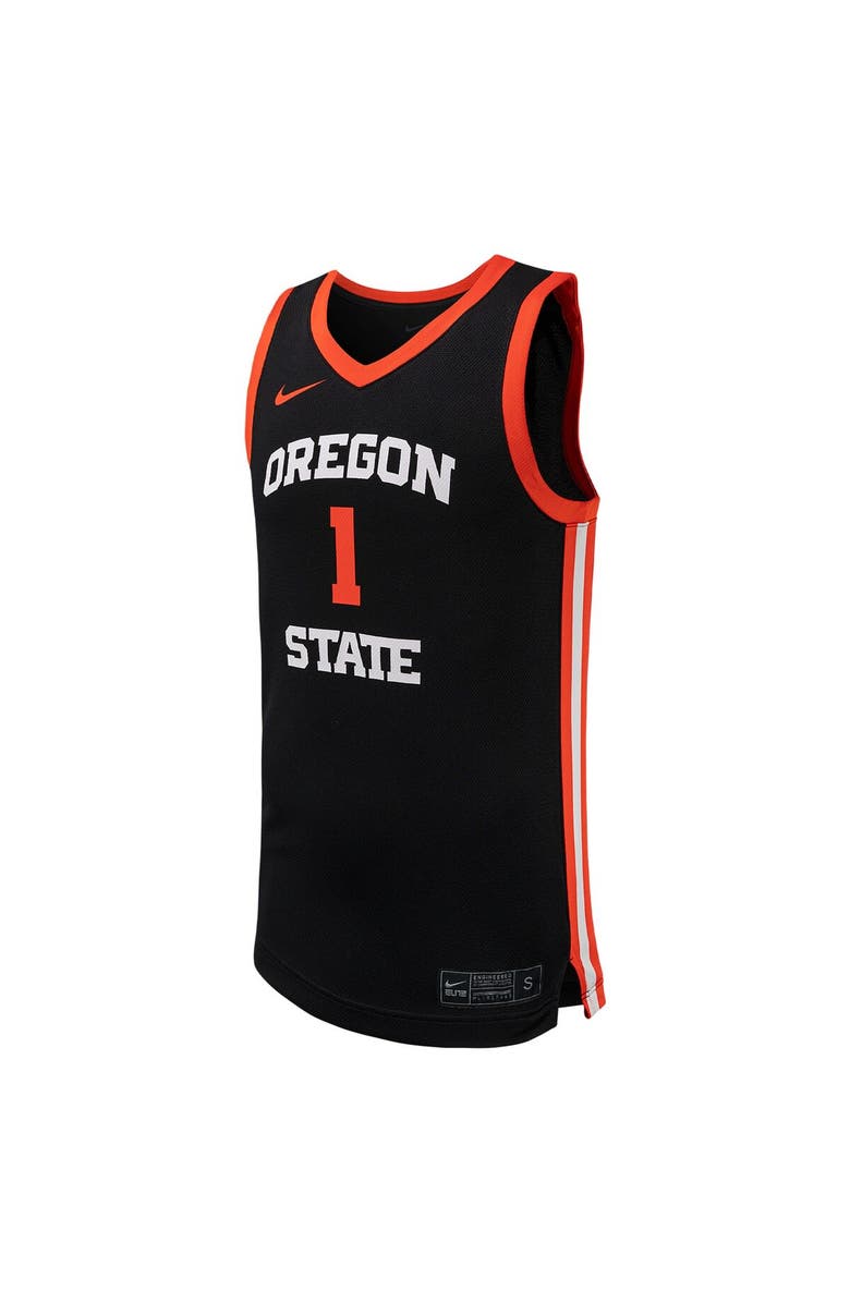Nike Unisex Nike #1 Black Oregon State Beavers Team Replica Basketball Jersey, Alternate, color, 