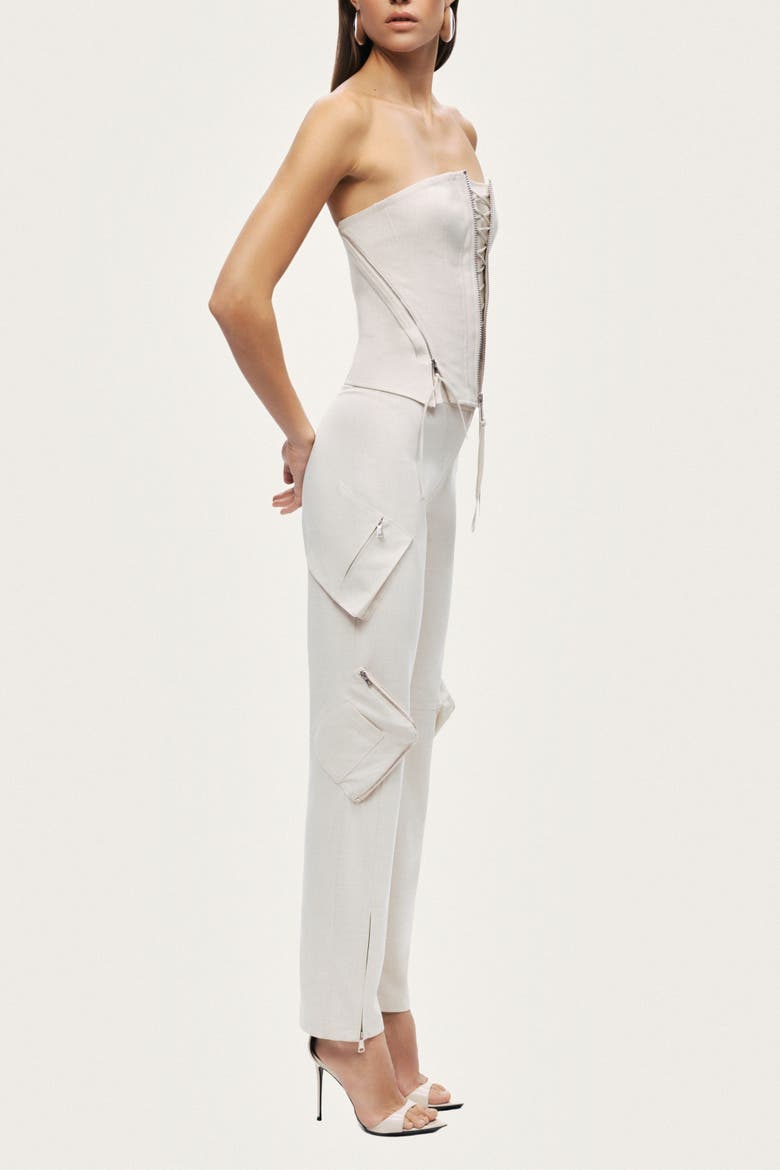 Pocket Detail Trousers, Alternate, color, Ivory