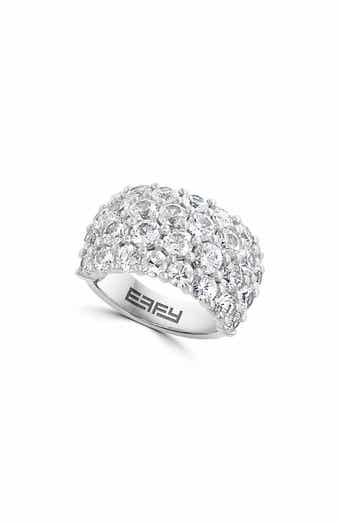 Sterling Silver Pavé Zircon Ring