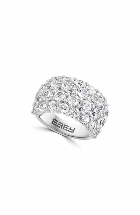 Sterling Silver Pavé Zircon Ring