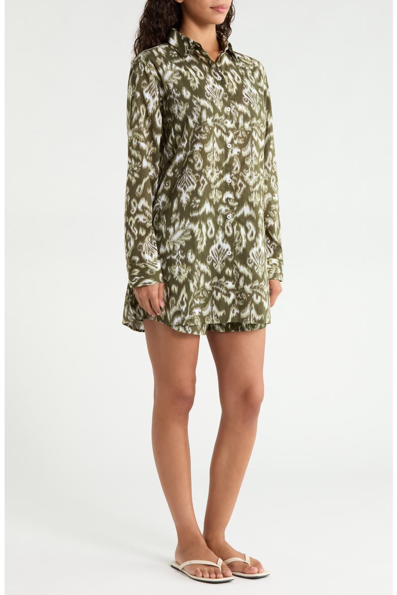 Printed Shirt and Shorts Cover-Up Set, Alternate, color, MULTI