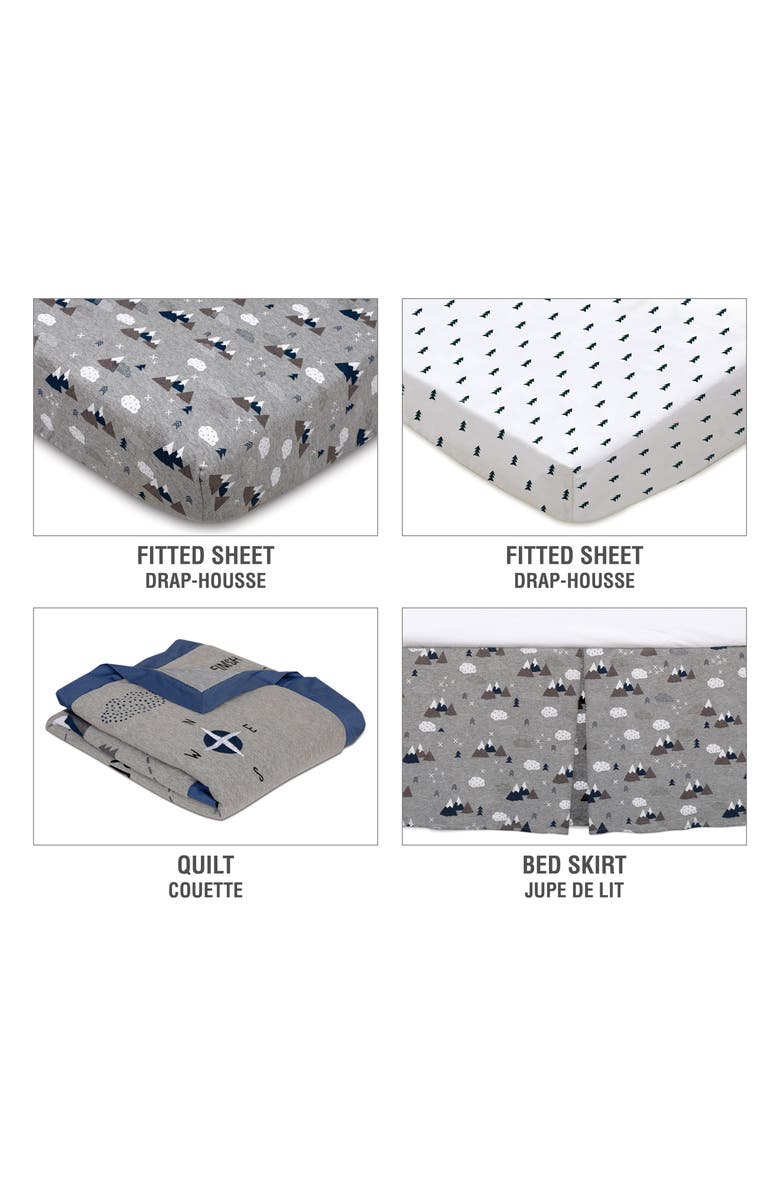 Living Textiles Peaks 4-Piece Crib Bedding Set, Alternate, color, 