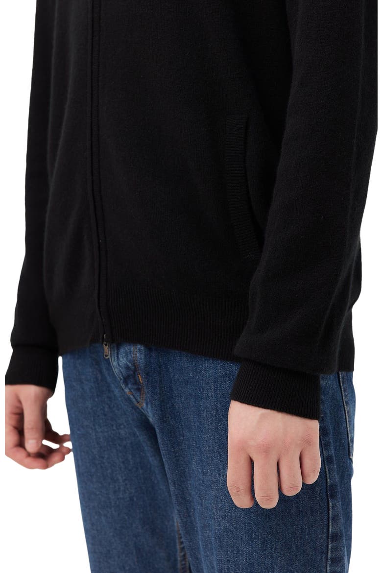 Essential Full-Zip Cashmere Cardigan, Alternate, color, black