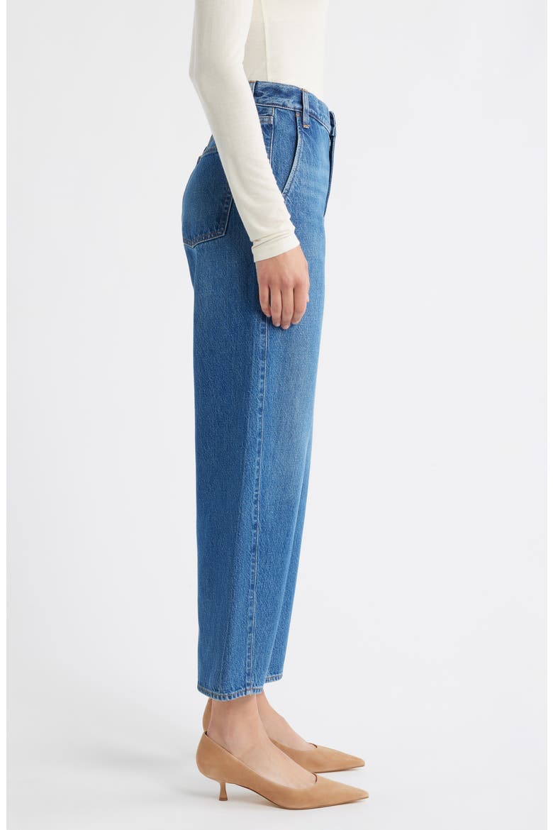 The Candle High Waist Barrel Jeans, Alternate, color, SWAN