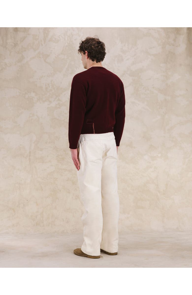 Fortela 933 Barney Japan Selvedge 5-Pocket Loose Fit Ecrù Denim, Alternate, color, Off White