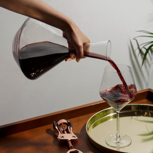 Viski Raye Crystal Angled Wine Decanter In Clear
