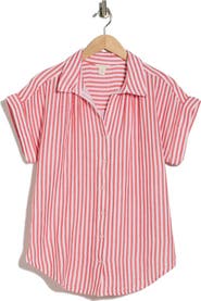 Caslon® Duo Gauze Button-Up Shirt