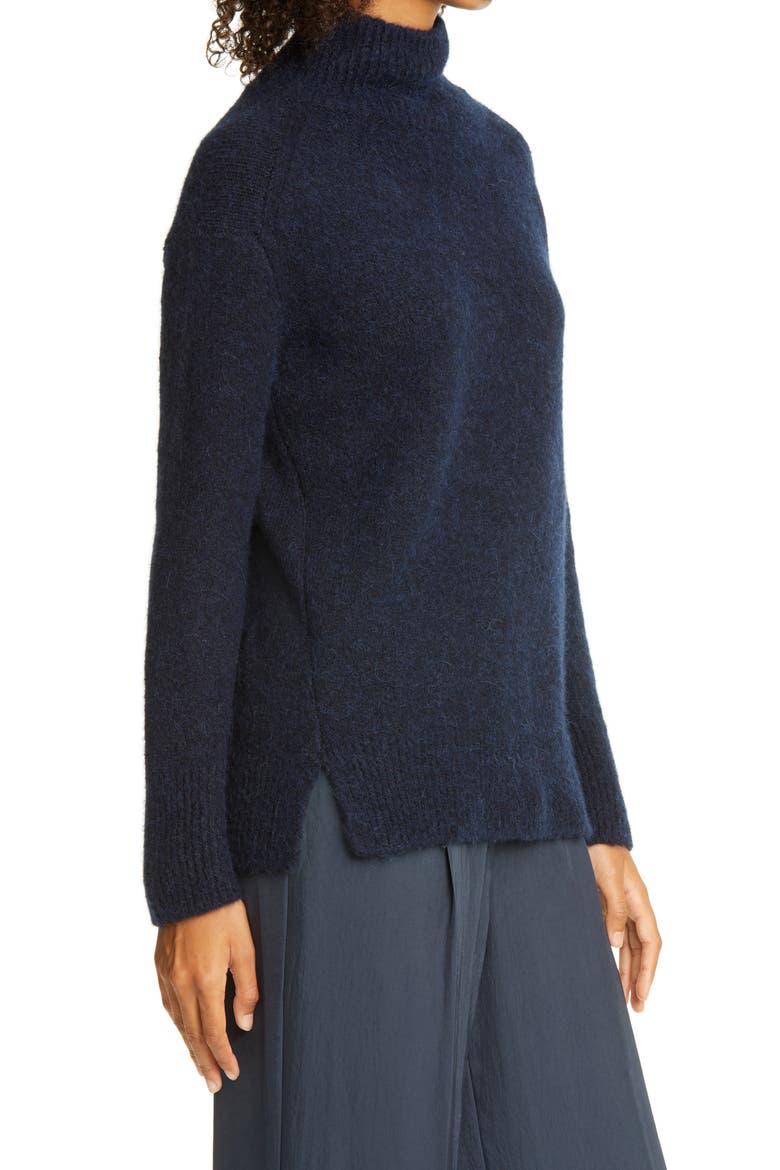 Double Slit Mock Neck Sweater, Alternate, color, FISHERMAN