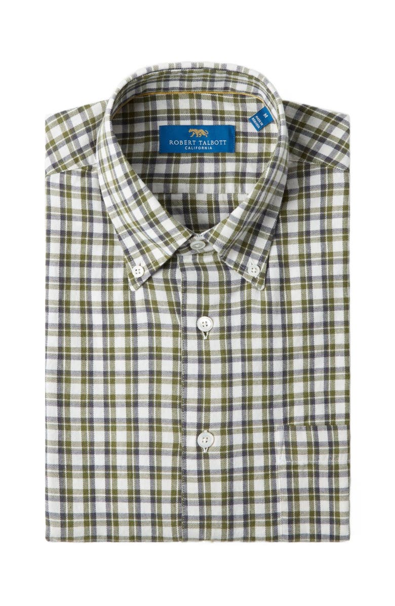 Robert Talbott Hardy Plaid Shirt, Main, color, Green Plaid