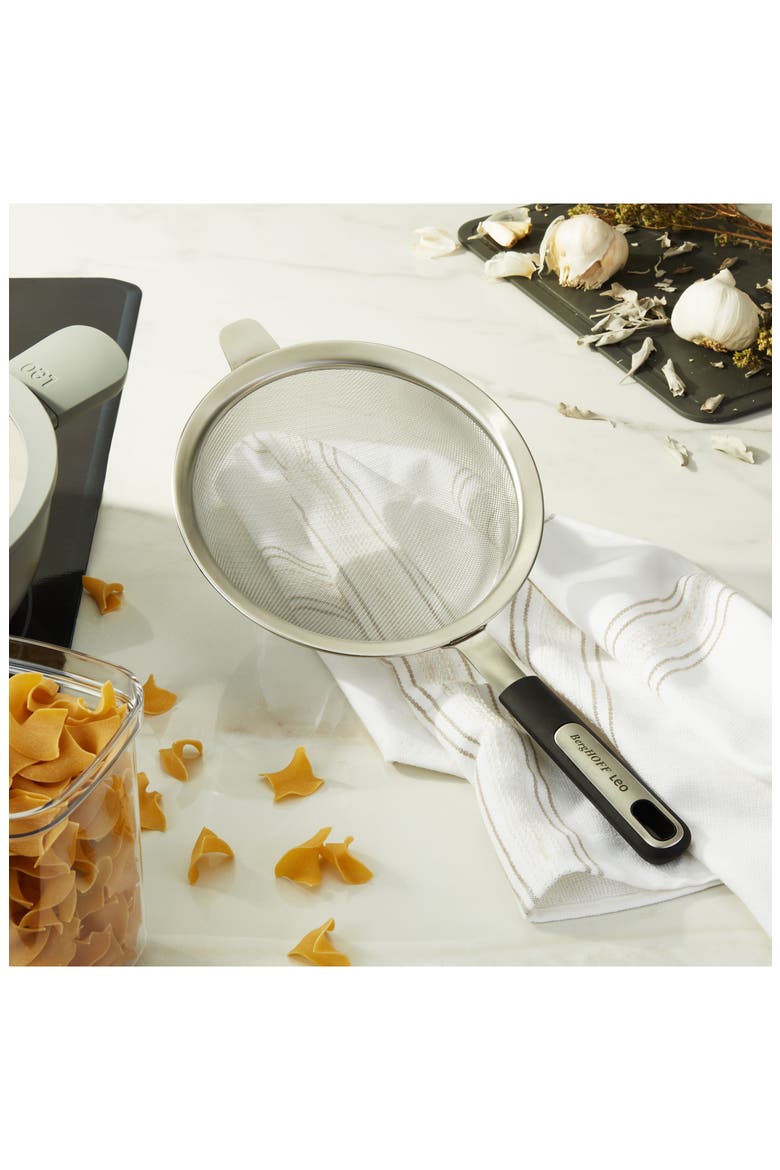 Leo Graphite Stainless Steel Mesh Strainer, Alternate, color, BLACK