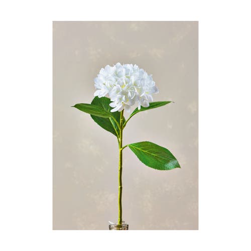 Tag White Hydrangea Stem Artificial Leaf Spray Indoor Decor In White