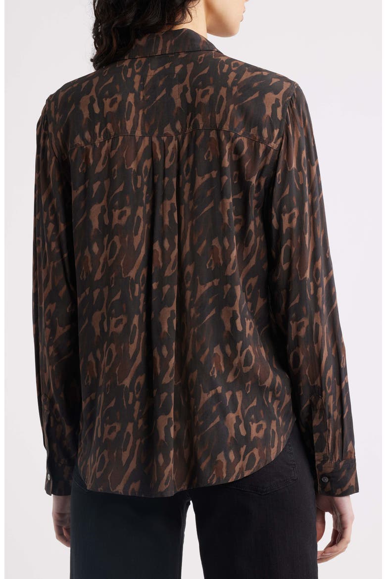 Josephine Leopard Print Button-Up Shirt, Alternate, color, CEDAR LEOPARD