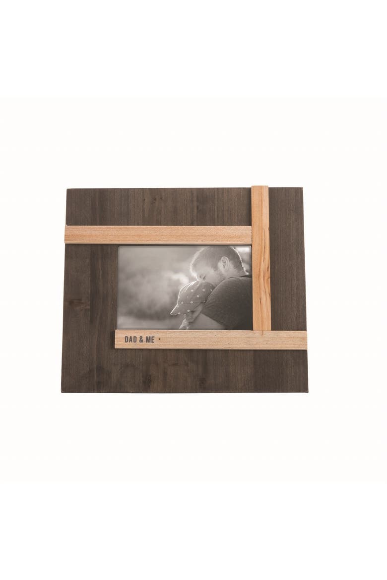 Dark Wood Dad and Me 4 x 6 inch Wood Picture Frame, Main, color, Brown