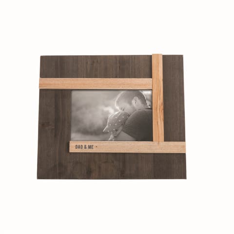 Dark Wood Dad and Me 4 x 6 inch Wood Picture Frame