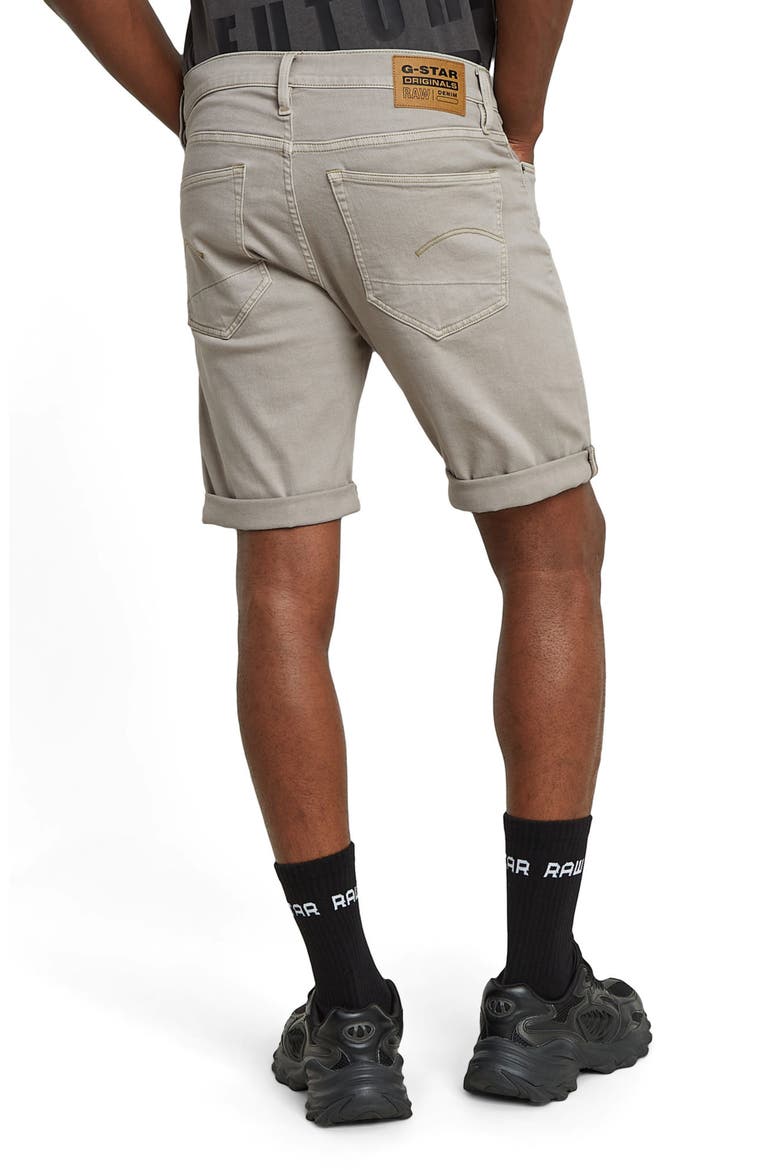 3301 Slim Fit Denim Shorts, Alternate, color, FLINT GREY GD