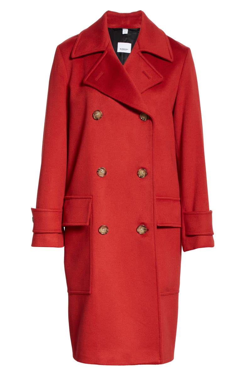 Burberry Earsdon Double Breasted Cashmere Coat, Alternate, color, 