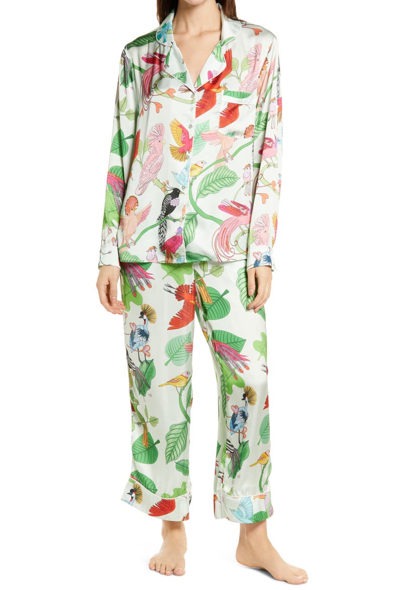 Birds of a Feather Pajamas, Main, color, SPEARMINT