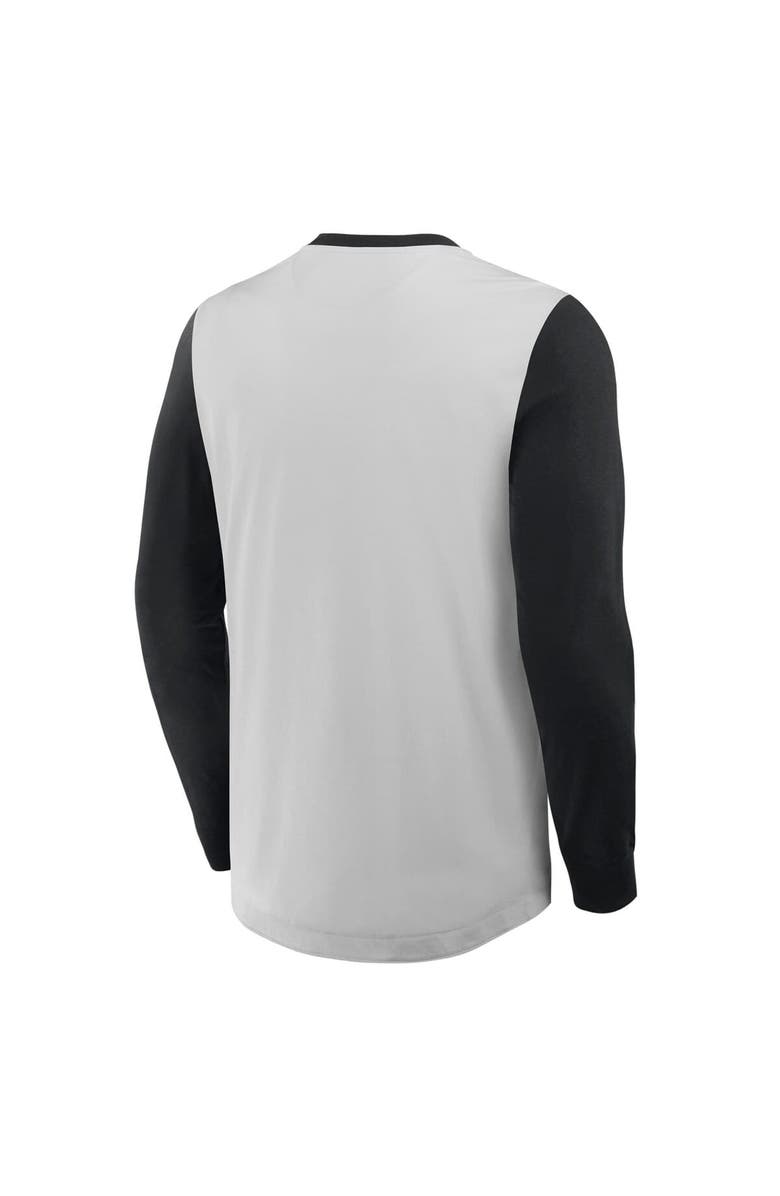 FANATICS Men's Fanatics Gray/Black San Francisco Giants Clubhouse Long Sleeve Henley Shirt, Alternate, color, Gray