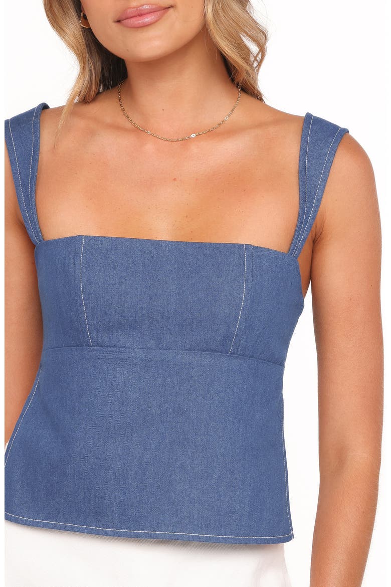 Azura Sleeveless Top, Alternate, color, DENIM