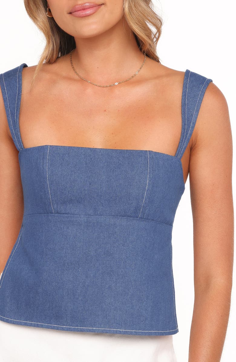 Petal & Pup Azura Sleeveless Top, Alternate, color, Denim
