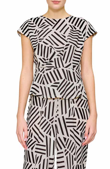 MELLODAY Side Ruched Crepe Top