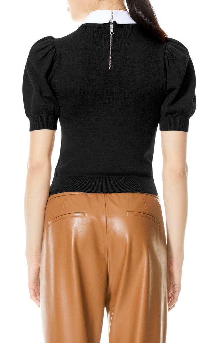 Alice + Olivia Chase Removable Collar Wool Sweater, Alternate, color,