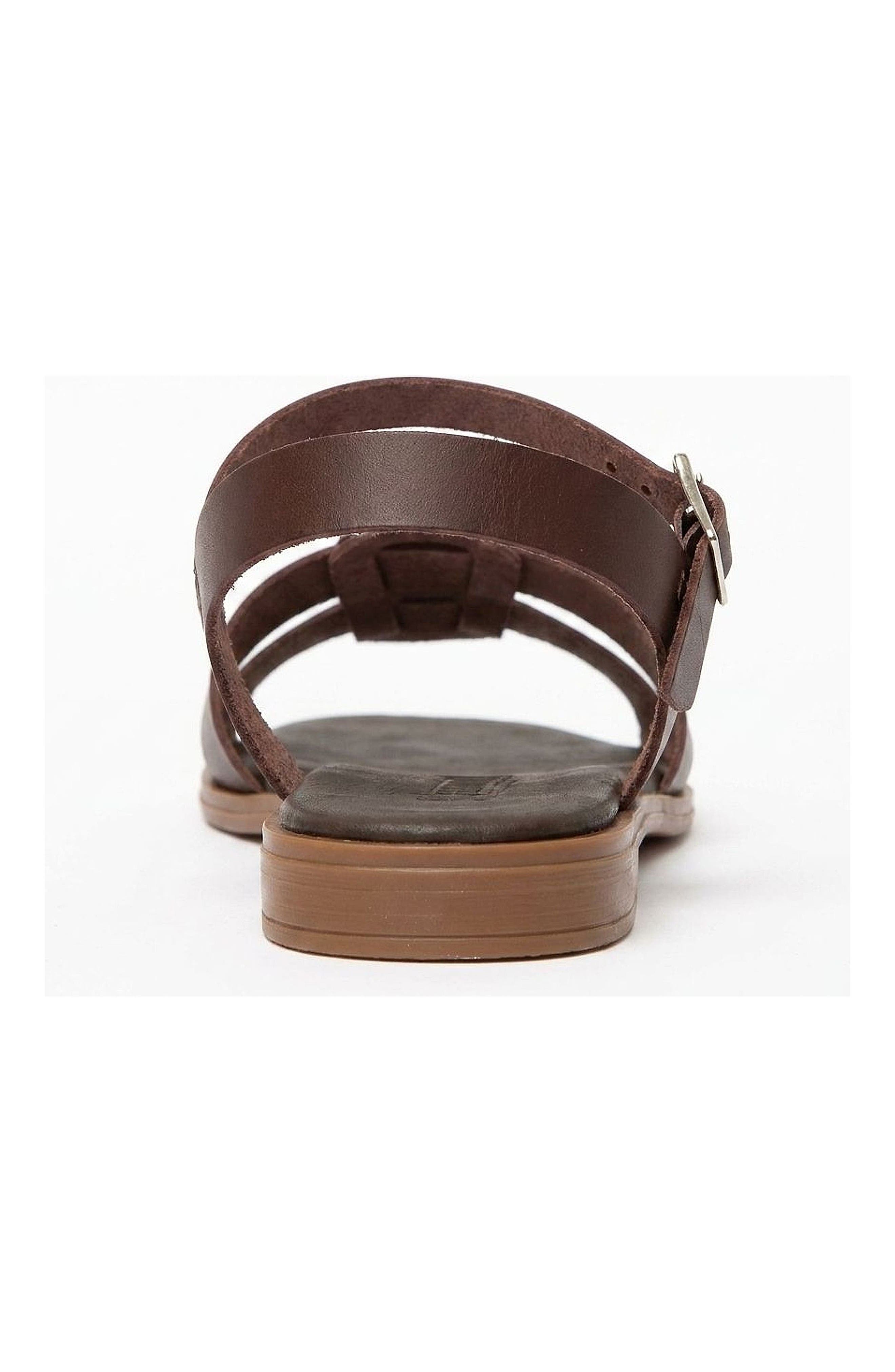 Niva Flat Sandal, Alternate, color, Chocolate