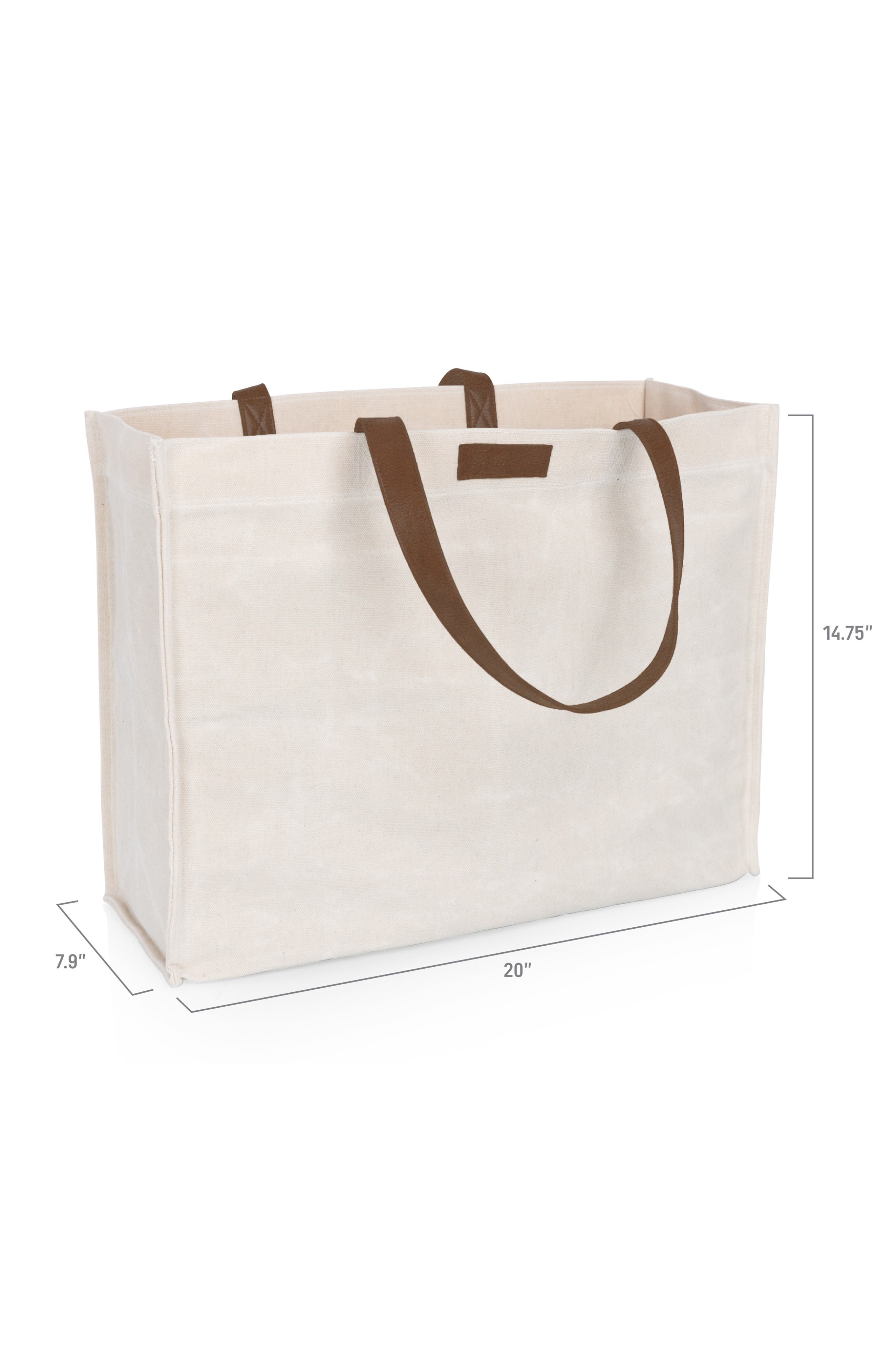 Market Large Waxed Canvas Tote, Alternate, color, BEIGE