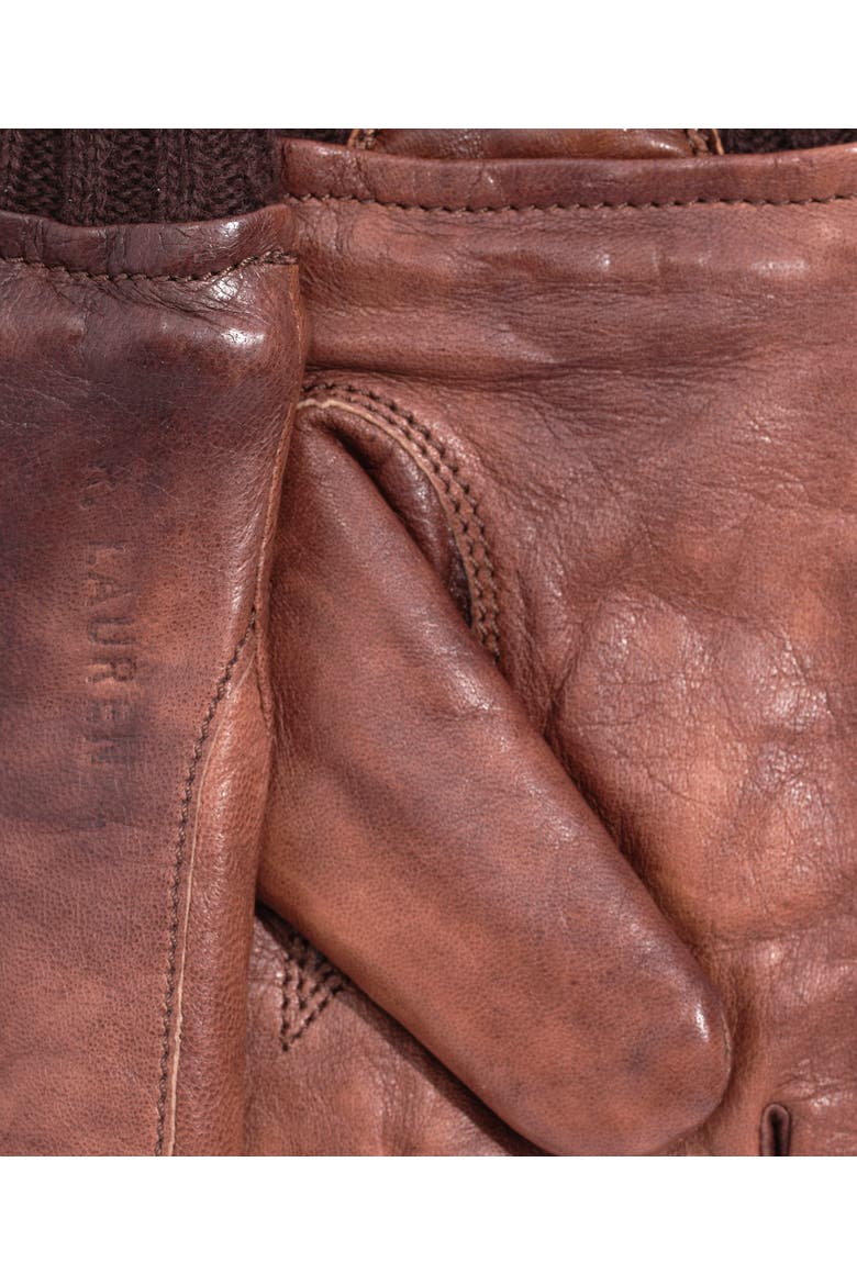 Burnished Leather Flight Glove, Alternate, color, Patina Med Brown