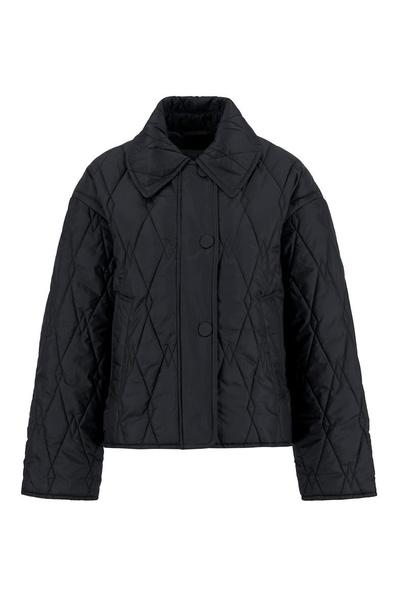 Bernadette Quilted Barn Jacket, Alternate, color, BLACK/ ONYX TARTAN