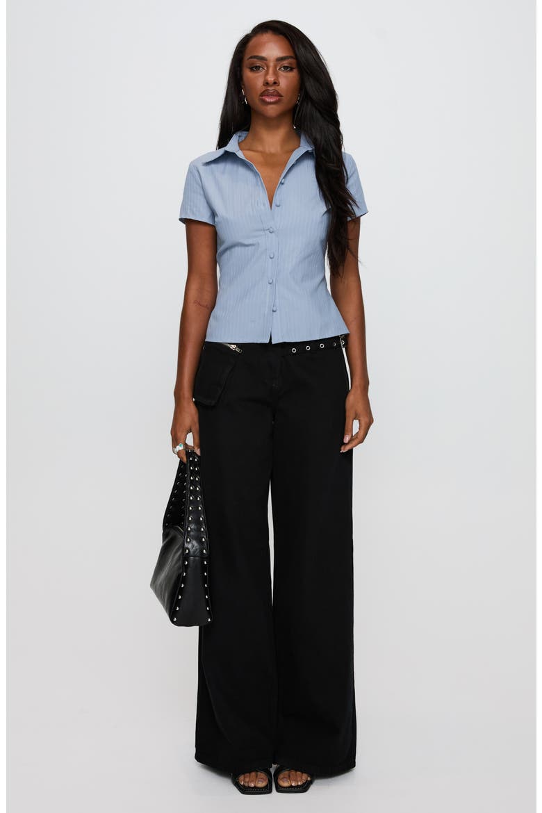 Lift Off Button-Up Shirt, Alternate, color, BLUE