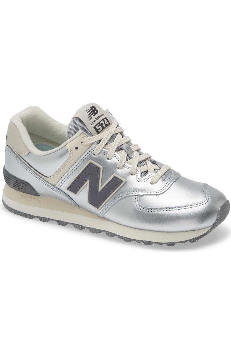 New Balance 574 Sneaker, Main, color, Metallic Silver/ Arctic Grey