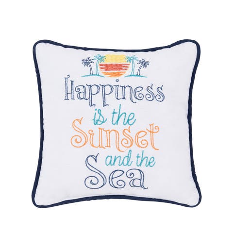 Sun Set And The Sea Mini Accent Pillow