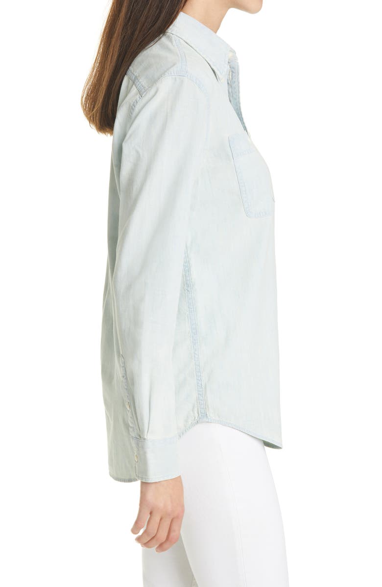 Polo Ralph Lauren Polo Bear Graphic Chambray Button-Up Shirt, Alternate, color, 