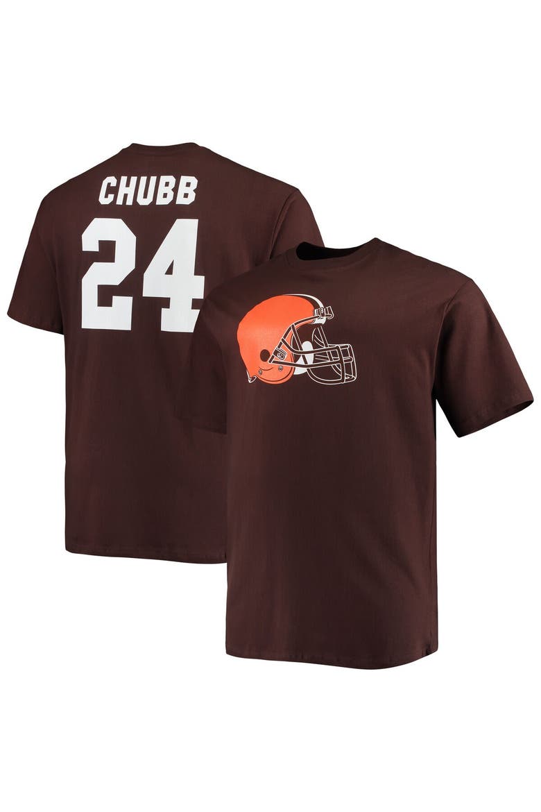 Men's Fanatics Branded Nick Chubb Brown Cleveland Browns Big & Tall Player Name & Number T-Shirt, Main, color, Brown