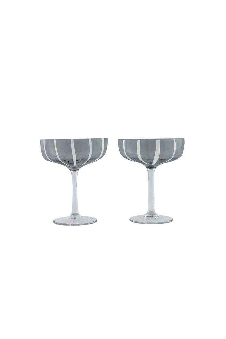 Mizu Coupe Glass, Main, color, Grey