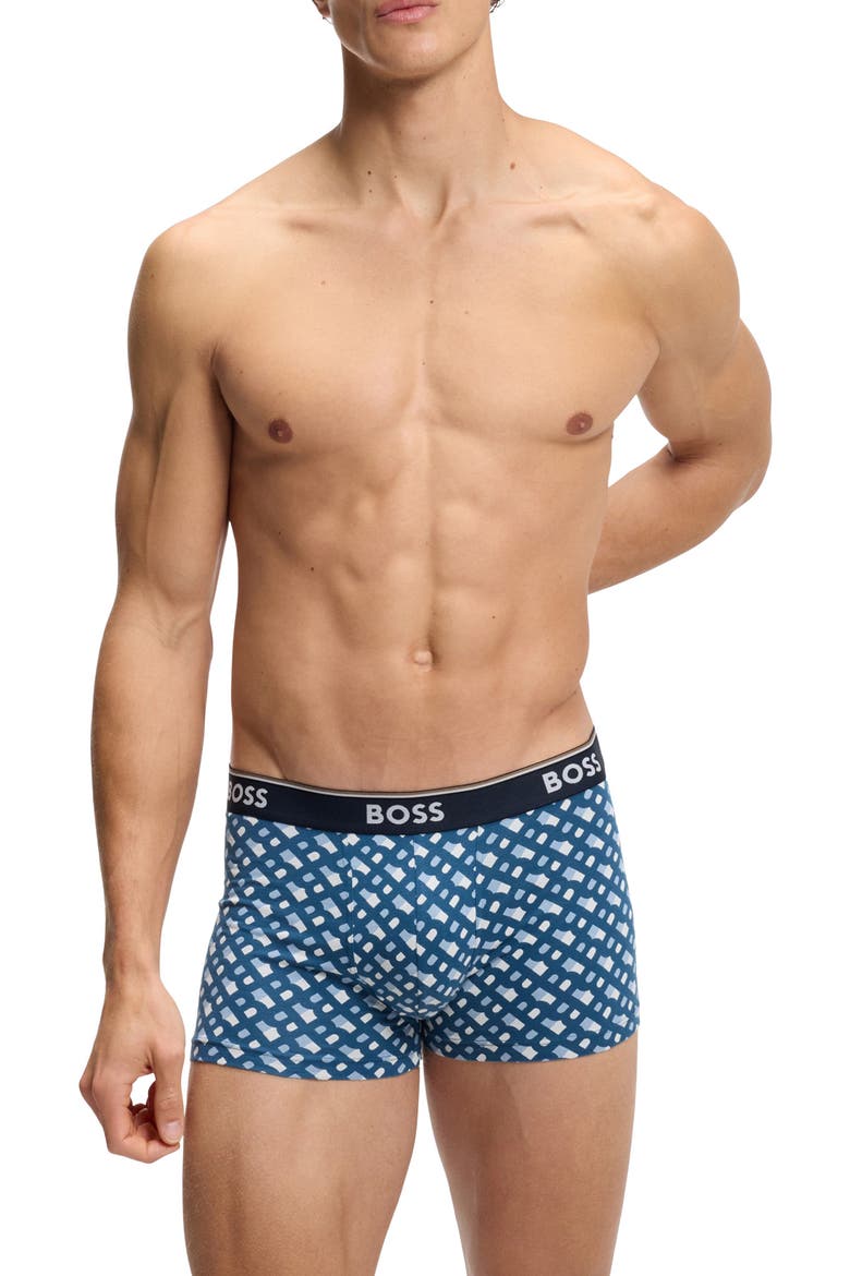 Assorted 3-Pack Power Stretch Cotton Trunks, Alternate, color, OPEN BLUE