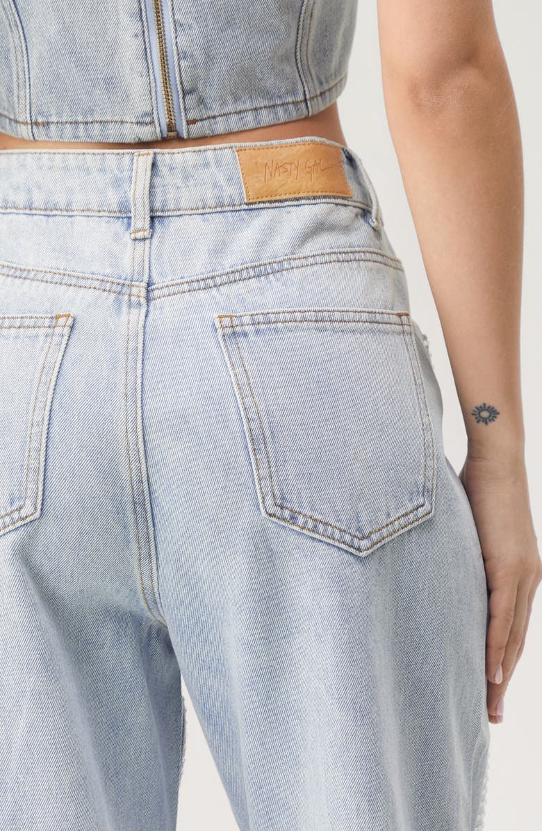 NASTY GAL Embellished Relaxed Wide Leg Jeans, Alternate, color, 