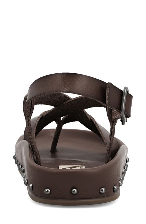 Mia Zurie Slingback Sandal In Dark Brown