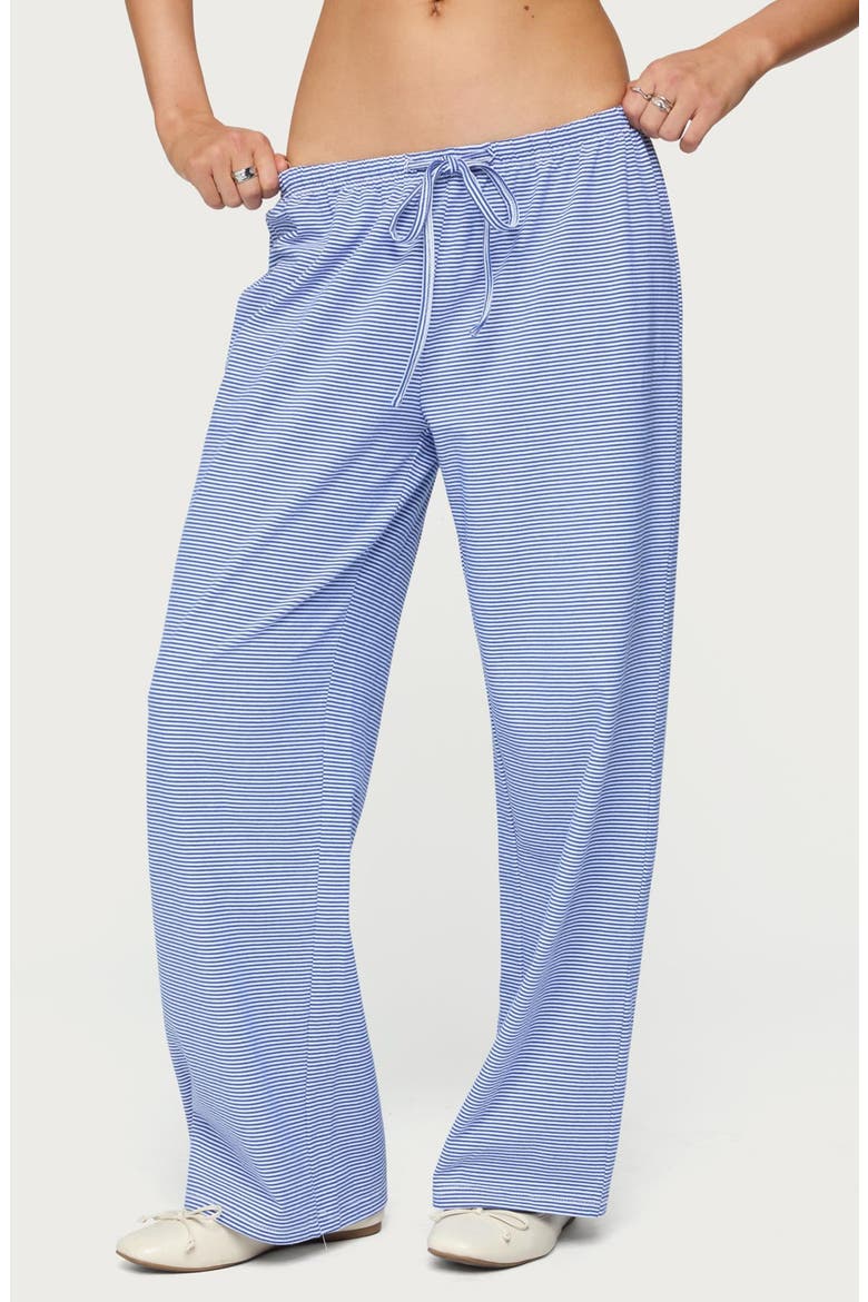 Olivia Stripe Relaxed Fit Drawstring Pants, Alternate, color, BLUE-AND-WHITE