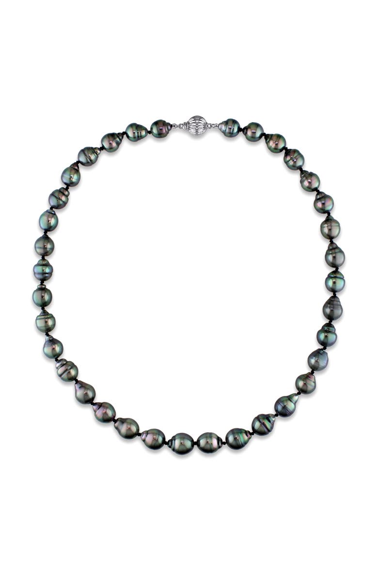 8-9.5mm Cultured Tahitian Pearl Necklace 14k, Alternate, color, Tahitian Pearl