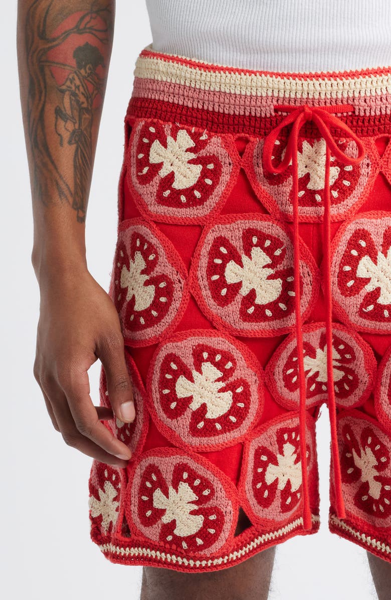 MAVRANS Ciao Medallion Crochet Organic Cotton Shorts, Alternate, color,