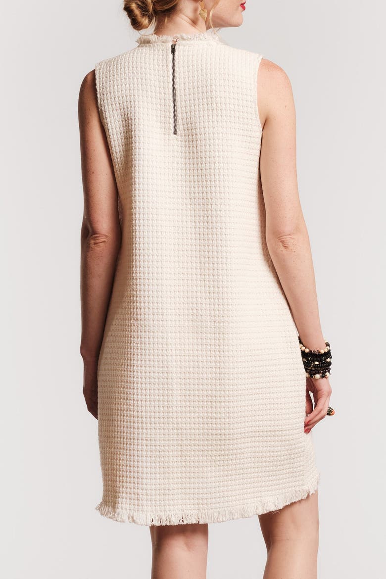Twiggy Fringe Dress Fish Boucle, Alternate, color, White/Black