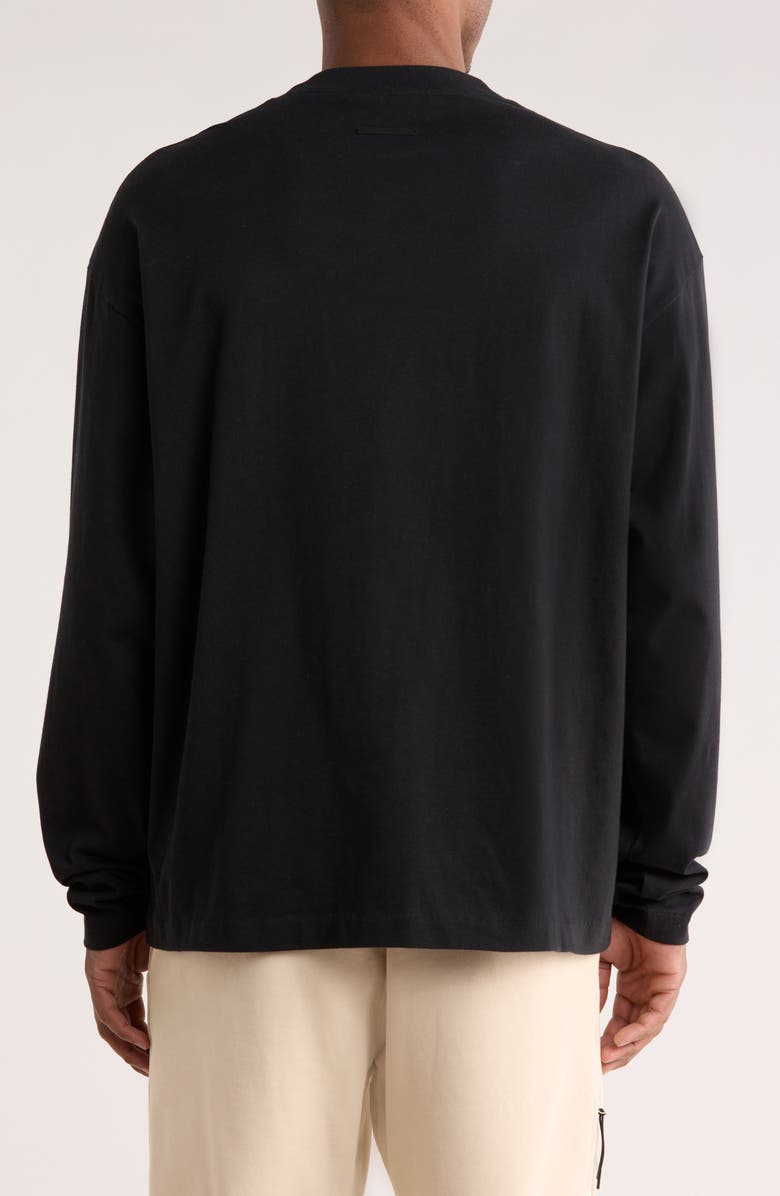 Fear of God Essentials Classic Fit Long Sleeve Cotton T-Shirt, Alternate, color, Vintage Black