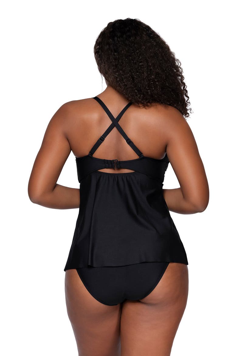 Tori Tankini Swimsuit Top, Alternate, color, Black